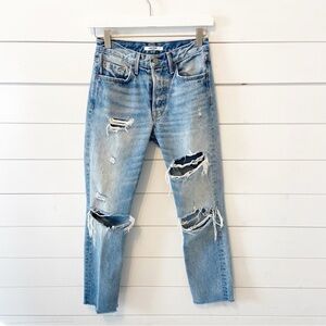 GRLFRND Jeans | Women’s Karolina Distressed High Rise 100% Cotton Jeans Size 24